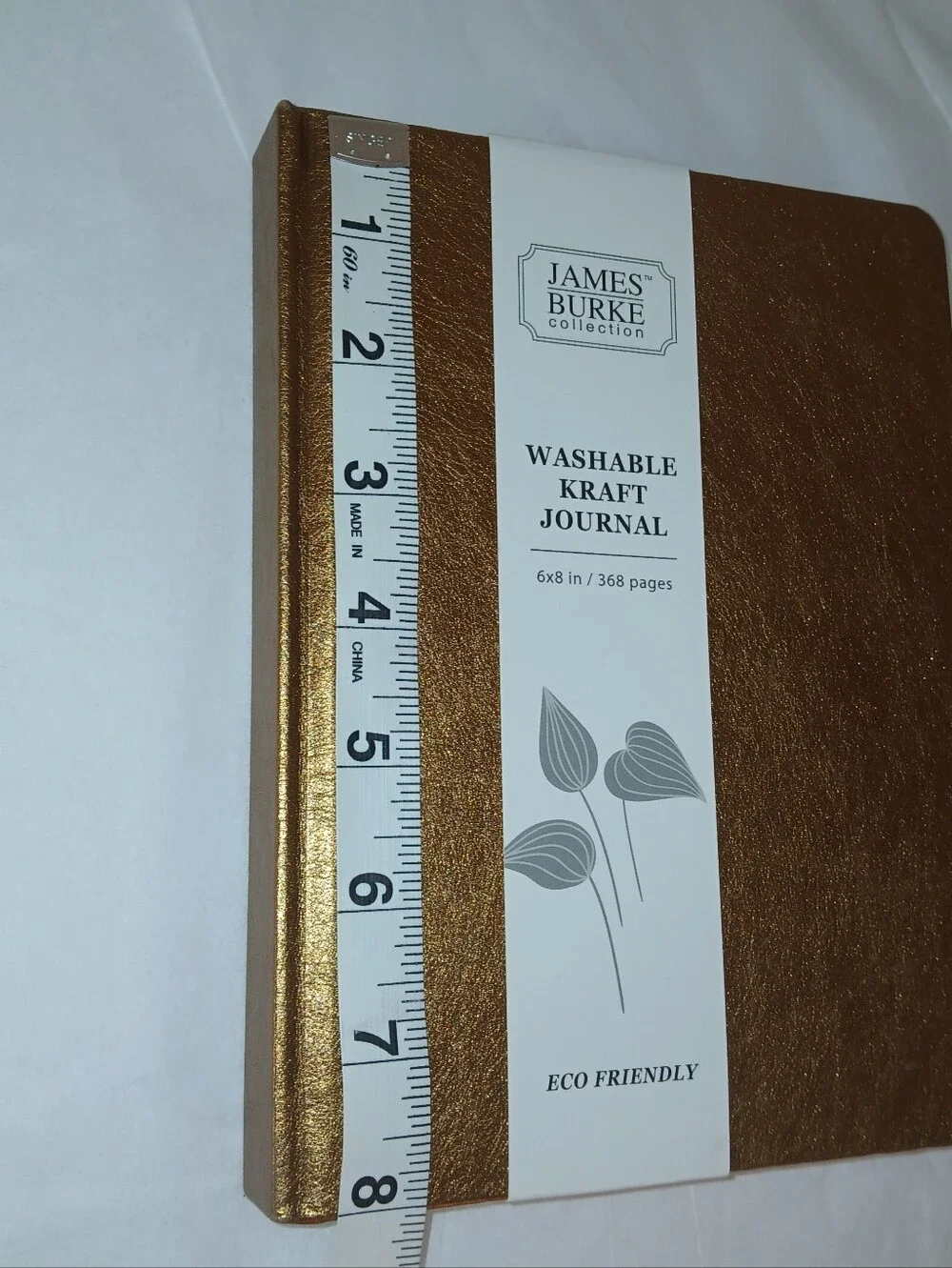 Hardcover Metallic Gold Washable Kraft Journal 6x8, 368 Pages, James Burke